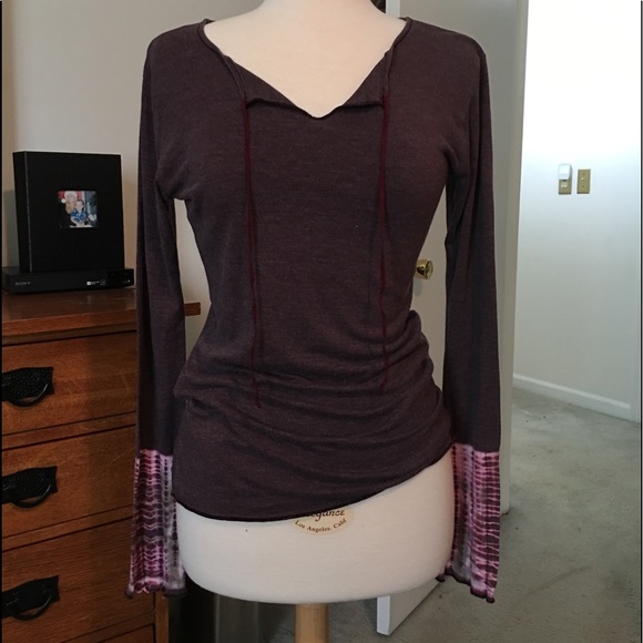 Prana Tops - Prana long sleeve shirt tie dye maroon large
